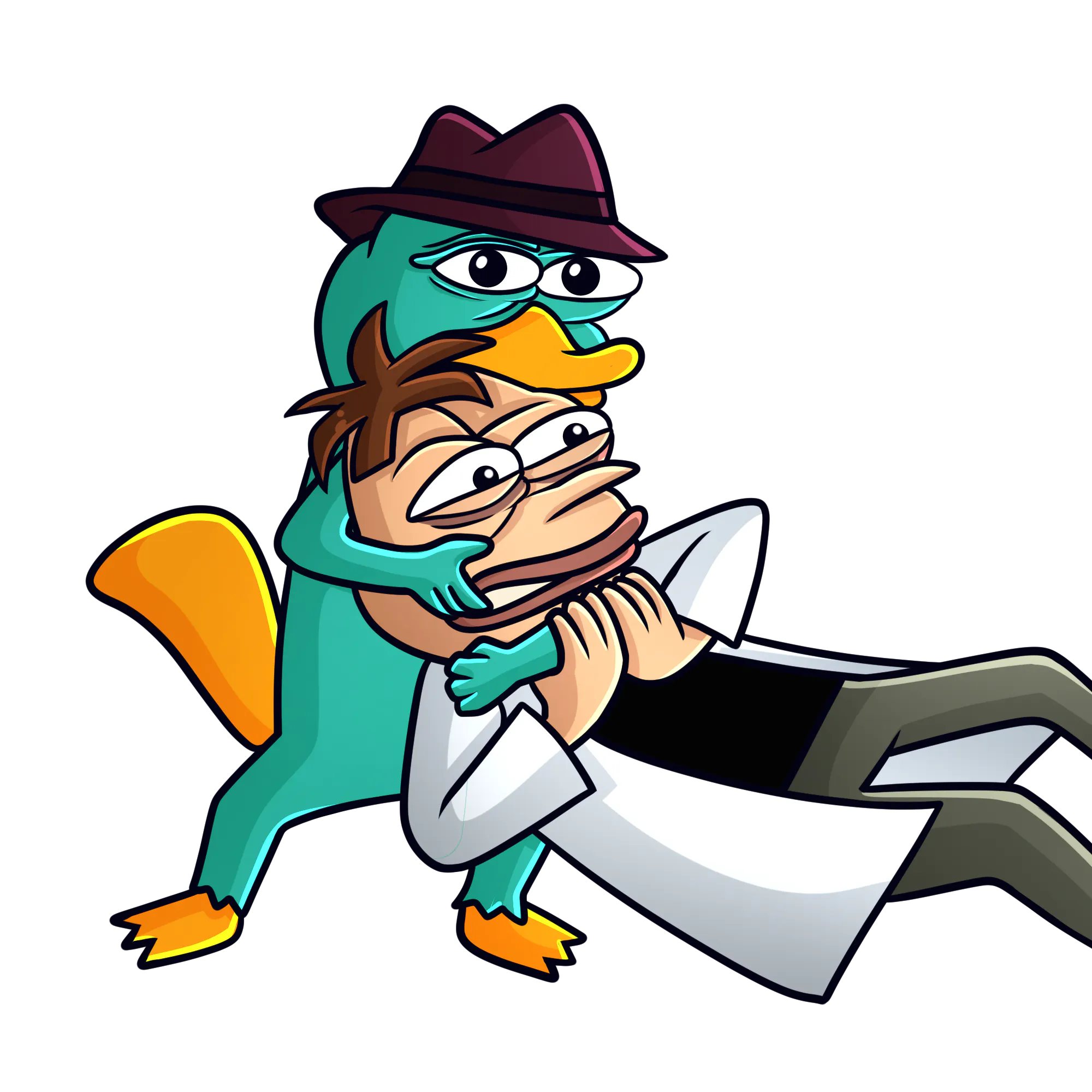 Characters fighting.